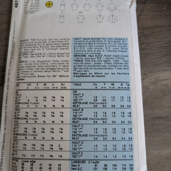 Butterick Pattern - Picture 2 of 2